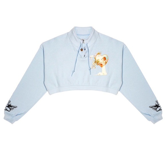 Boys Lie 'Perpetual Feelings' Cropped Sweatshirt - Picture 1 of 16